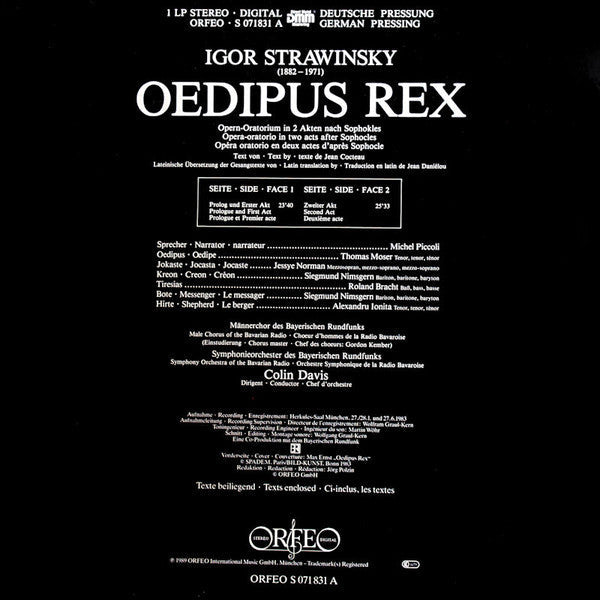 Master Release: Oedipus Rex by Igor Stravinsky
