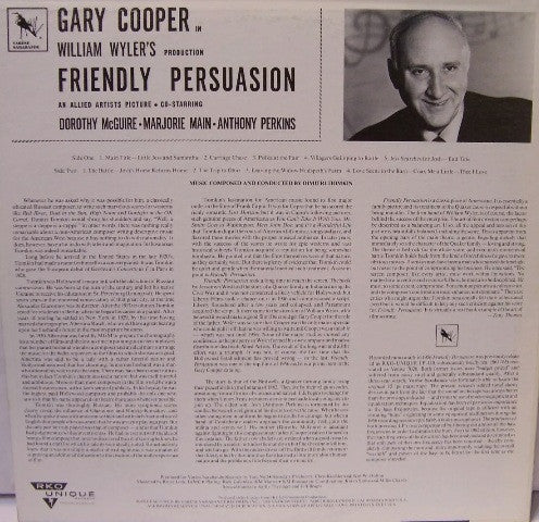 Release: Friendly Persuasion:  Original Music From The Soundtrack Of The Motion Picture-Vinyl-US-1982-STV-81165-4320496