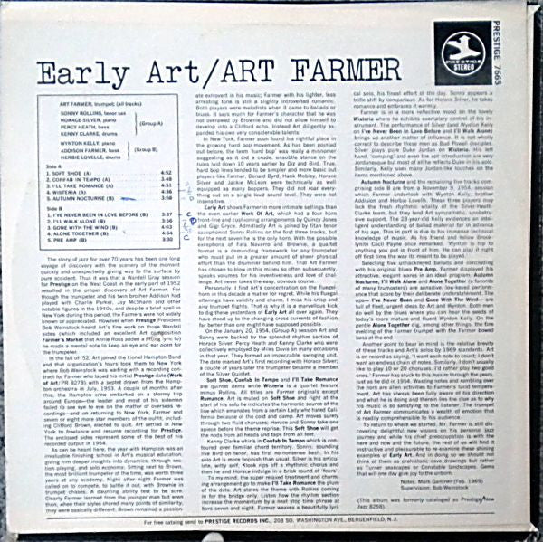 Release: Early Art-Vinyl-US-1973-PR 7665, PRT-7665-2400240