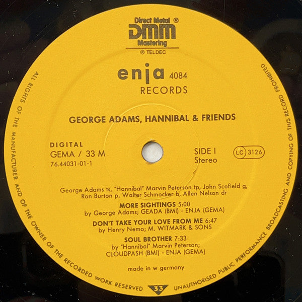 George Adams, Hannibal & Friends More Sightings