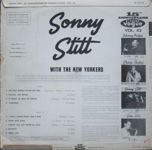 Release: Sonny Stitt With The New Yorkers-Vinyl-France-1964-LD. 630-30-9237544