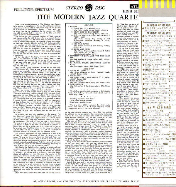 Release: The Modern Jazz Quartet-Vinyl-Japan-1976-P-7518A-7007099