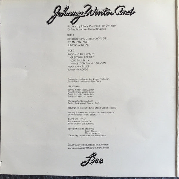 Release: Live-Vinyl-UK-None-BGOLP 29-3474912