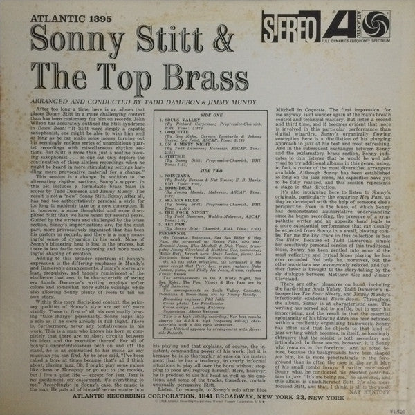 Release: Sonny Stitt & The Top Brass-Vinyl-Japan-1975-P-4512A-8261232