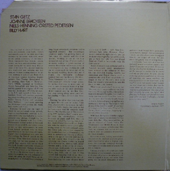 Stan Getz Gold  ..." Happy 50th Stan" - A Celebration, Live At Montmartre