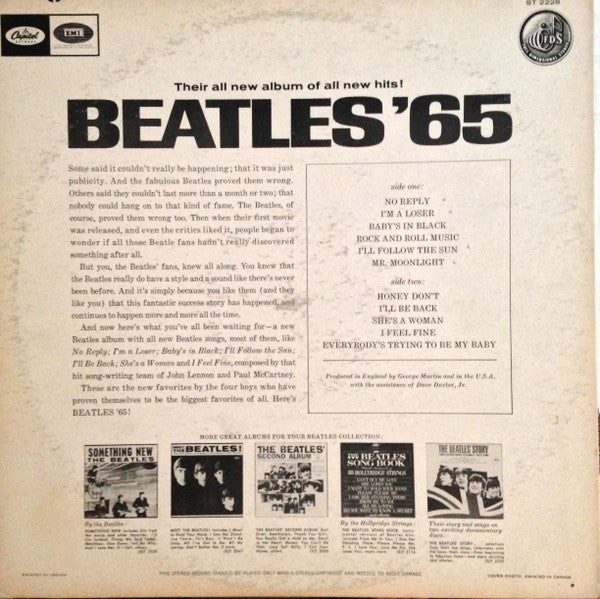 Release: Beatles '65-Vinyl-Canada-None-ST 2228-9040014
