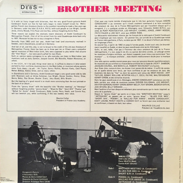 Release: Brother Meeting-Vinyl-France-None-HDD 523-2812852