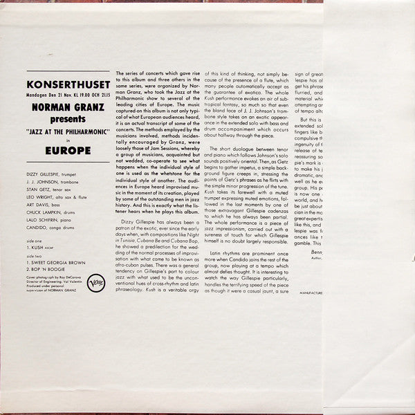 Norman Granz Presents Jazz At The Philharmonic In  Europe