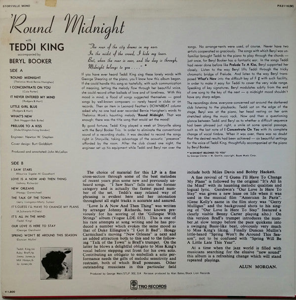 Release: 'Round Midnight-Vinyl-Japan-1976-PA-3116(M), PA-3116(M)-9006136
