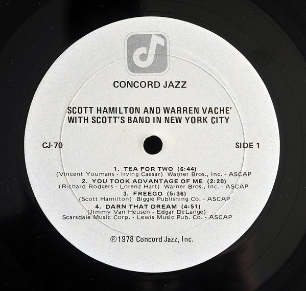 Scott Hamilton And Warren Vaché With Scott's Band In New York City