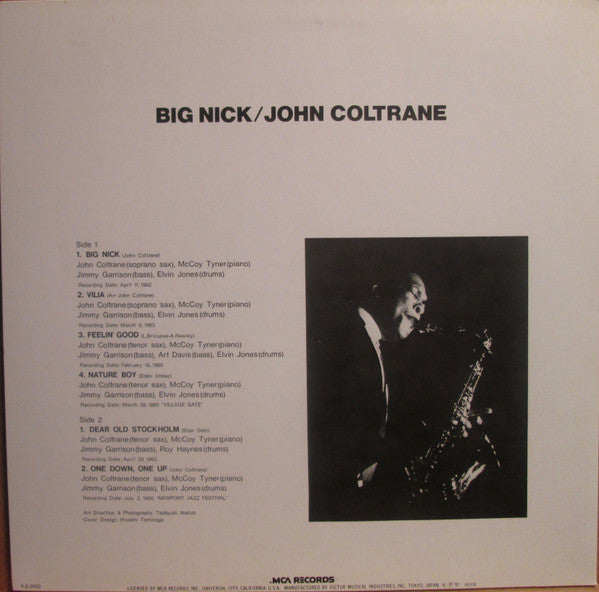Release: Big Nick-Vinyl-Japan-1981-VIM-4633-5926835