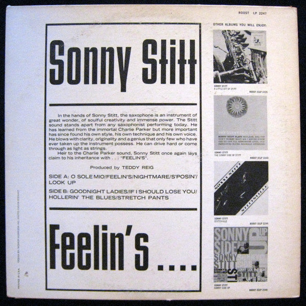 Master Release: Feelin's by Sonny Stitt