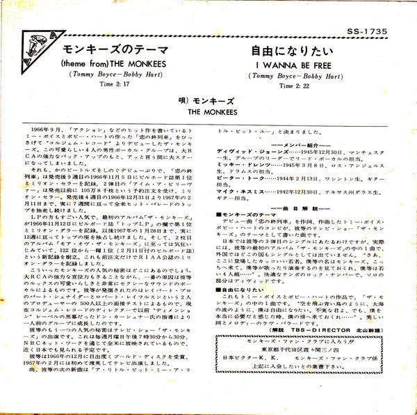 Master Release: モンキーズのテーマ = (Theme From) The Monkees  by The Monkees