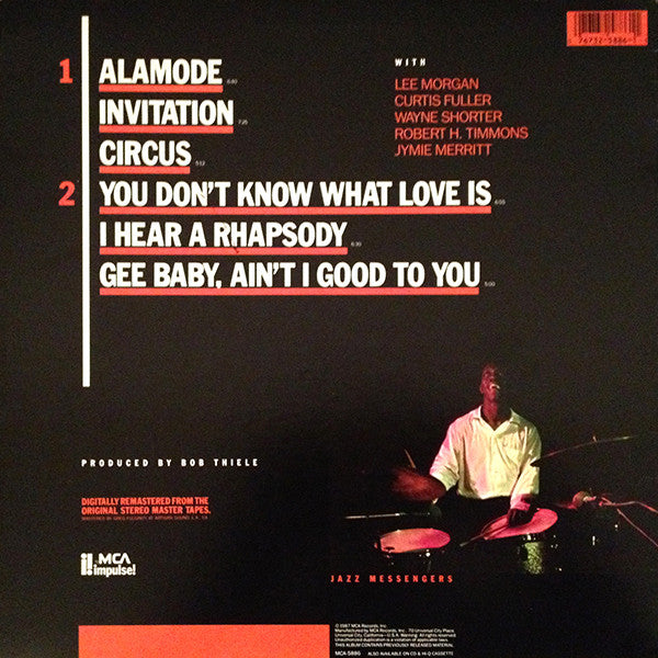 Release: Art Blakey & The Jazz Messengers-Vinyl-US-1987-MCA-5886-4659148