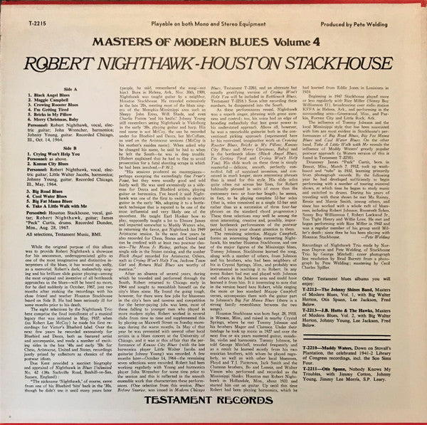 Master Release: Masters Of Modern Blues Volume 4 by Robert Nighthawk