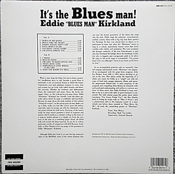 Master Release: It's The Blues Man! by Eddie Kirkland