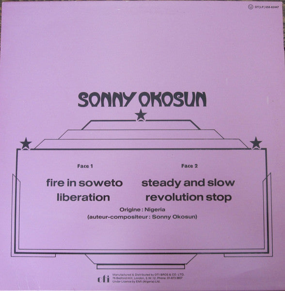 Master Release: Fire In Soweto by Sonny Okosun