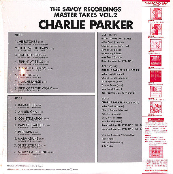 Master Release: The Savoy Recordings Master Takes Vol.2 by Charlie Parker