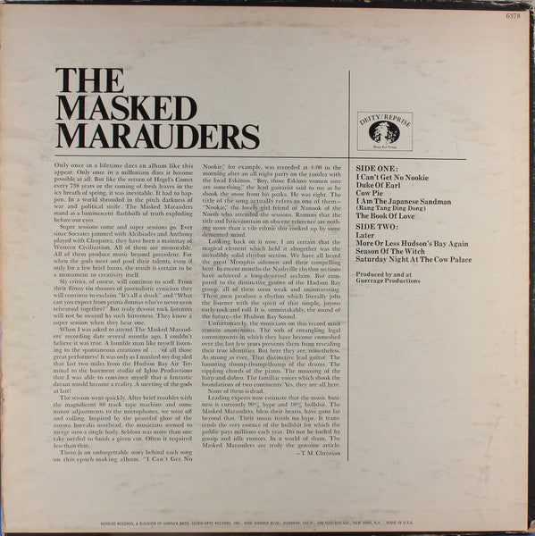 Release: The Masked Marauders-Vinyl-US-1969-RS 6378, 6378-7334988