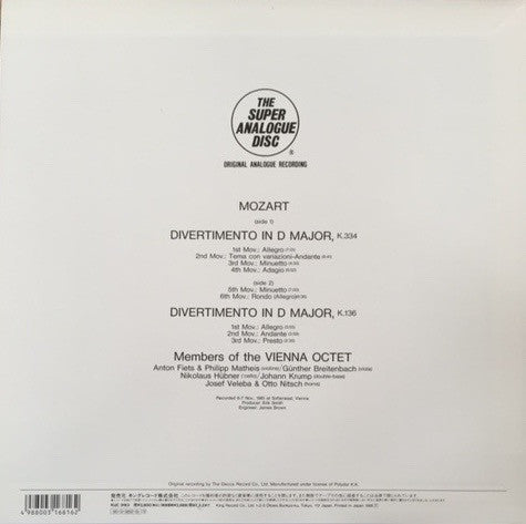 Release: Divertimenti K.334 K.136-Vinyl-Japan-1995-KIJC 9163-8276246