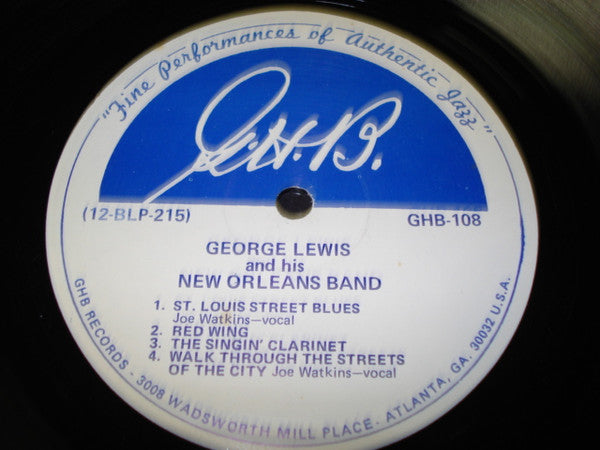Release: George Lewis Ragtime Jazz Band-Vinyl-US-None-GHB-108-6779859