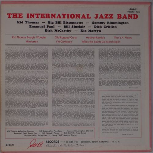 Release: The International Jazz Band (Volume 2)-Vinyl-US-None-GHB-21-8242423