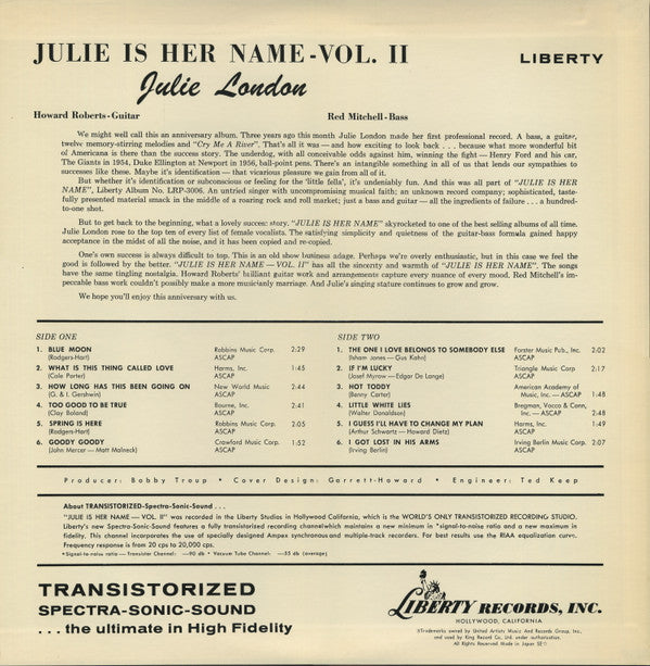 Release: Julie Is Her Name Volume II-Vinyl-Japan-1980-GP 634-4944358