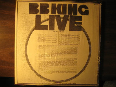 Release: Live! B.B. King On Stage-Vinyl-US-1971-KST 565X-5235894
