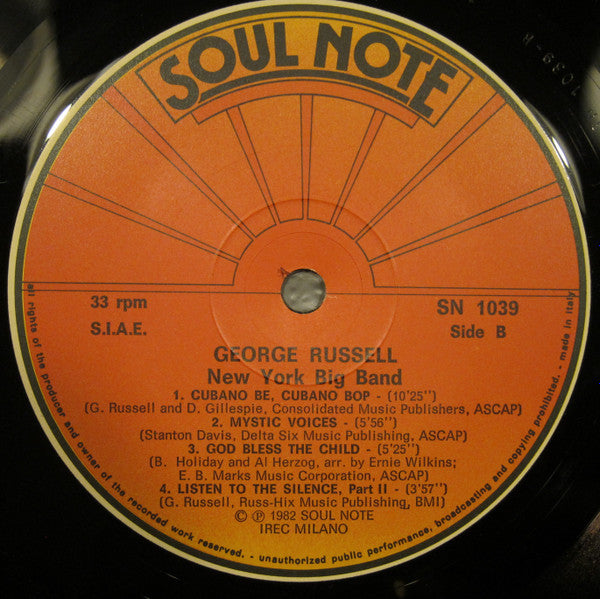 Master Release: New York Big Band by George Russell