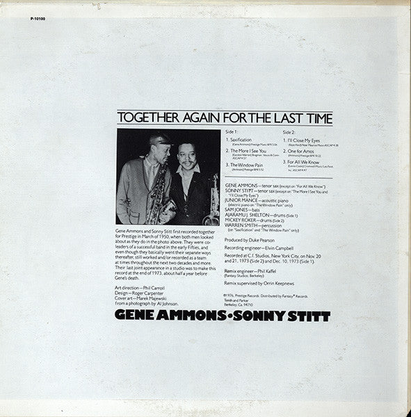 Master Release: Together Again For The Last Time by Gene Ammons
