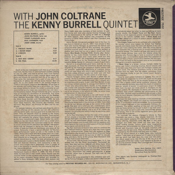 Release: Kenny Burrell & John Coltrane-Vinyl-US-1968-PR 7532, PRST 7532-7209246