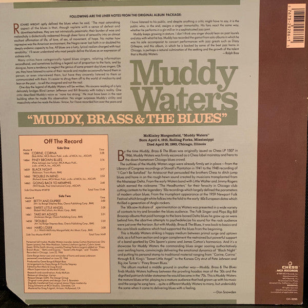 Master Release: Muddy, Brass & The Blues by Muddy Waters