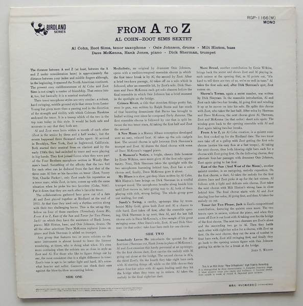 Master Release: From A To Z by Al Cohn-Zoot Sims Sextet