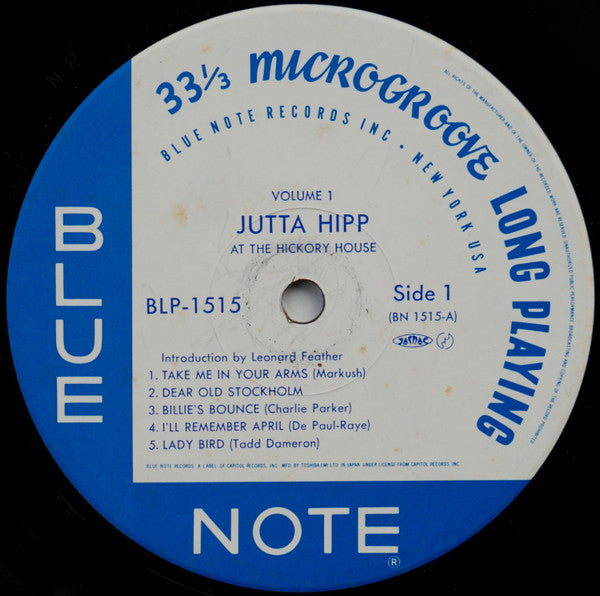 Release: At The Hickory House Volume 1-Vinyl-Japan-1994-BN 1515, BLP 1515-2779445