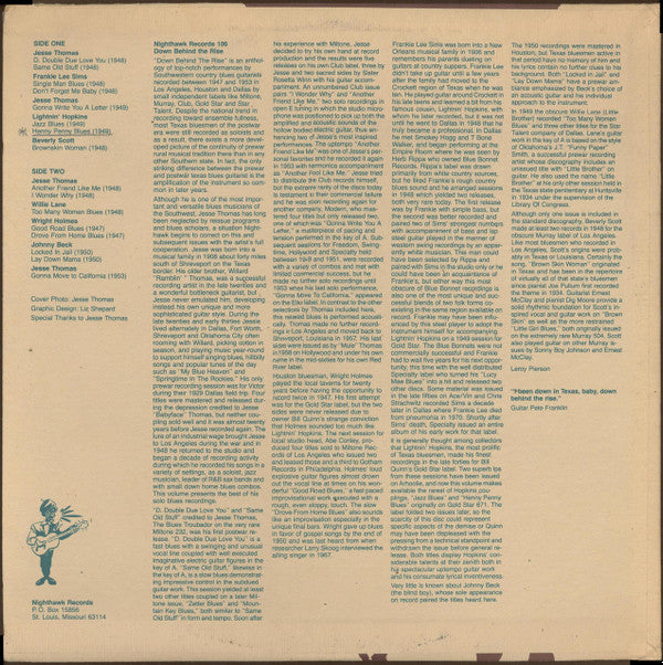 Master Release: Down Behind The Rise 1947-1953 by Various