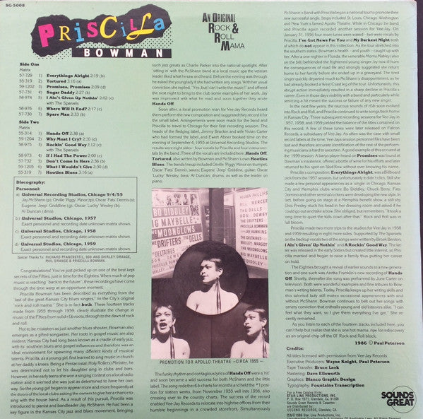 Release: Unknown Release-Vinyl-US-1986-SG-5008-8358536