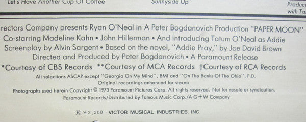 Paper Moon: Original Recordings Featured In The Soundtrack