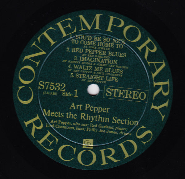 Release: Art Pepper Meets The Rhythm Section-Vinyl-US-None-S7532-5013455