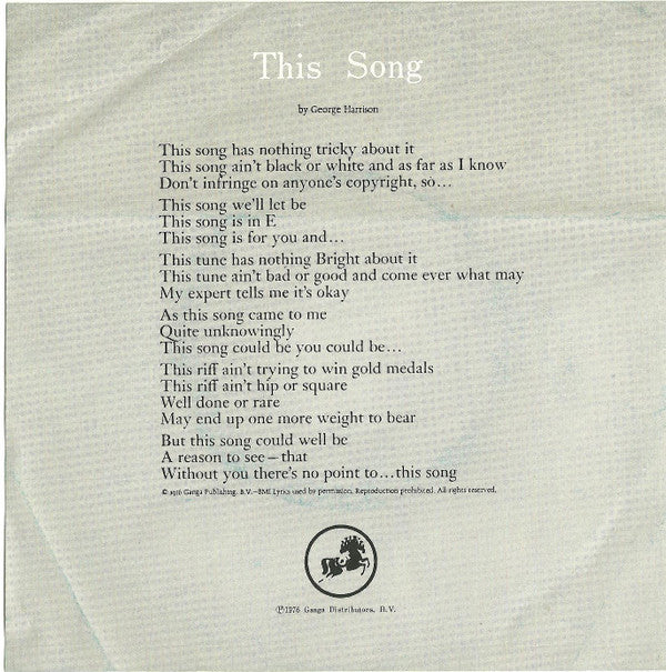 Master Release: This Song by George Harrison