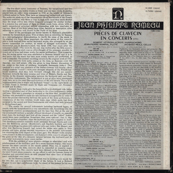 Release: Pièces De Clavecin En Concert-Vinyl-US-None-H-71063-3327049