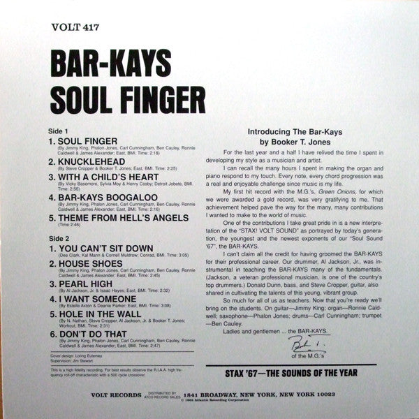 Master Release: Soul Finger by Bar-Kays