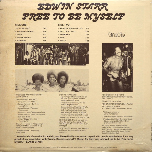 Release: Free To Be Myself-Vinyl-US-1975-GS-1005-2105976