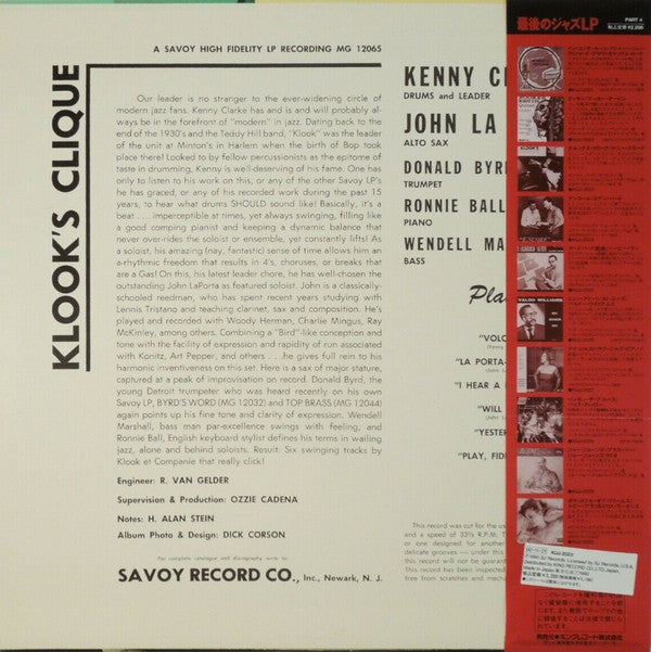 Master Release: Klook's Clique by Kenny Clarke