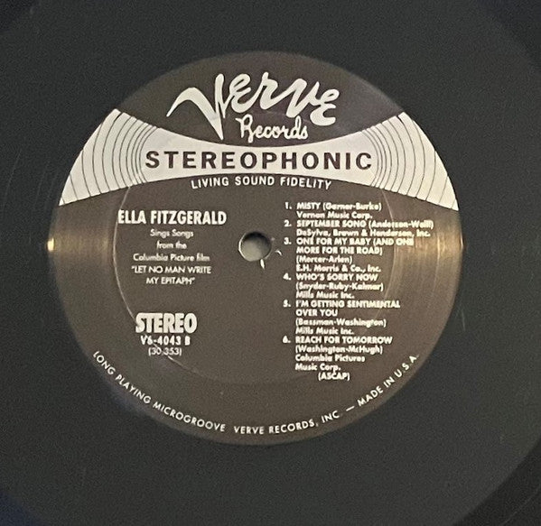 Ella Fitzgerald Sings Songs From Let No Man Write My Epitaph
