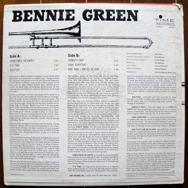 Release: Bennie Green-Vinyl-US-1960-S/2021-7343956