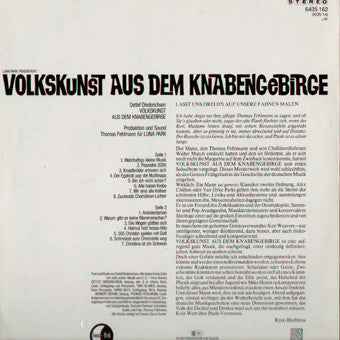Release: Volkskunst Aus Dem Knabengebirge-Vinyl-Germany-1982-KON 14, 6435 162-1751523
