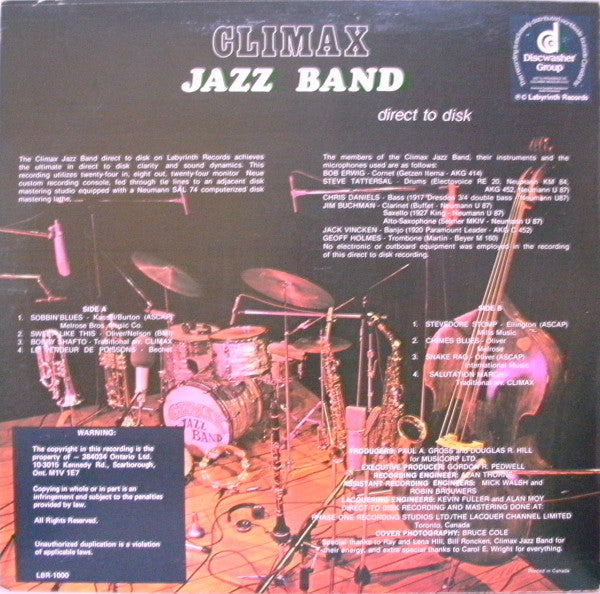 Master Release: Direct To Disk by Climax Jazz Band