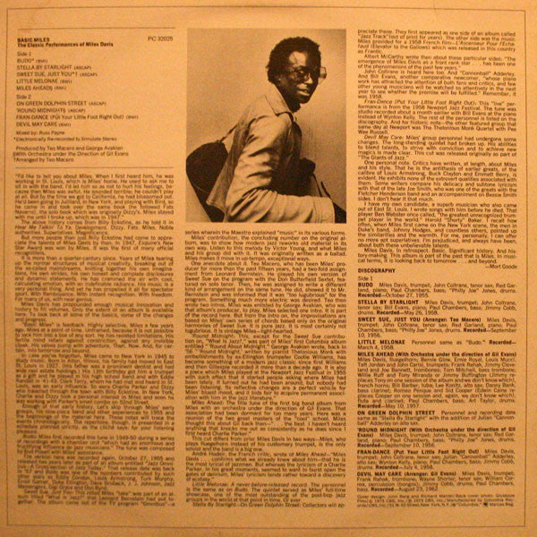 Master Release: Basic Miles - The Classic Performances Of Miles Davis by Miles Davis