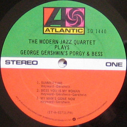 The Modern Jazz Quartet Plays George Gershwin's Porgy & Bess