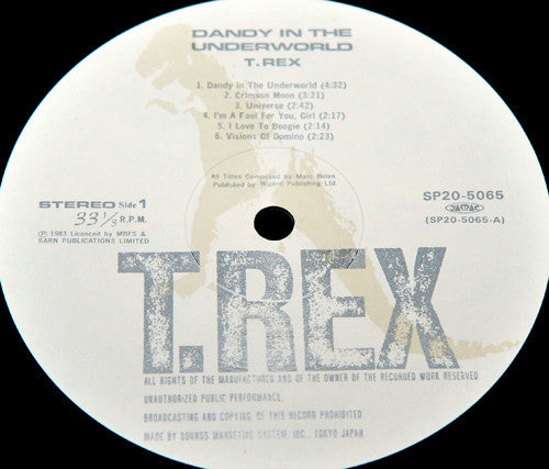Master Release: Dandy In The Underworld by T. Rex